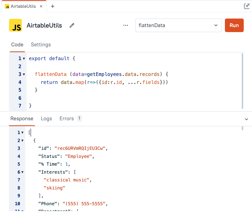 Generating an Organizational Chart From Airtable Data Appsmith